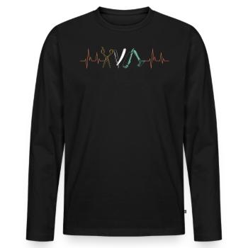 Friseur, Friseur, Barbershop - Männer Premium Bio Langarmshirt - Schwarz - Vorne - Nico (187cm)