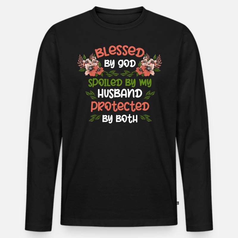 Gott Bund, Psalm, Christian - Männer Premium Bio Langarmshirt - Schwarz