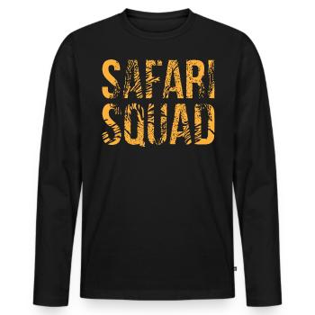 Safari squad, a safari - Men's Premium Organic Long Sleeve Shirt - black - Front - Nico (187cm)