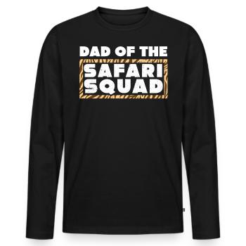 Père de la troupe Safari - T-shirt manches longues Premium bio Homme - noir - Devant - Nico (187cm)