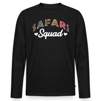 Safari squad, safari holiday - Men's Premium Organic Long Sleeve Shirt - black - Front - Nico (187cm)