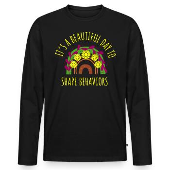 Enseignants du primaire - T-shirt manches longues Premium bio Homme - noir - Devant - Nico (187cm)