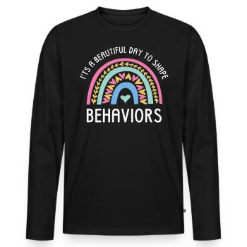Enseignants du primaire - T-shirt manches longues Premium bio Homme - noir - Devant - Nico (187cm)