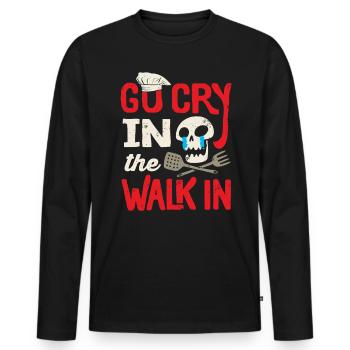 Koch Design, Küchenkoch Kulinarischer Koch - Männer Premium Bio Langarmshirt - Schwarz - Vorne - Nico (187cm)