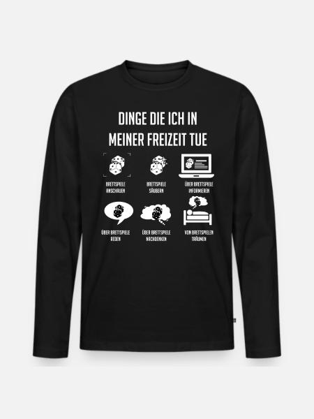 Brettspiele, Brettspiel, Brettspiele Spielen - Männer Premium Bio Langarmshirt - Schwarz
