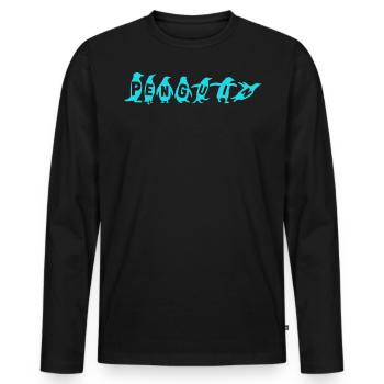 Penguins, Penguins, Penguin lovers - Men's Premium Organic Long Sleeve Shirt - black - Front - Nico (187cm)