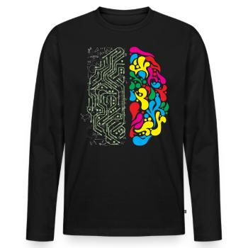Acadia National Park - Men's Premium Organic Long Sleeve Shirt - black - Front - Nico (187cm)