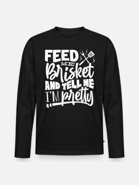 Brisketliebhaber, Briskets, BBQ - Men's Premium Organic Long Sleeve Shirt - black