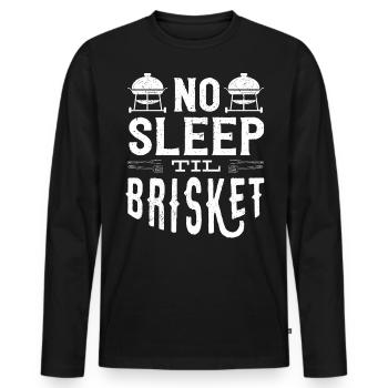 Brisketliebhaber, Briskets, BBQ - Men's Premium Organic Long Sleeve Shirt - black - Front - Nico (187cm)