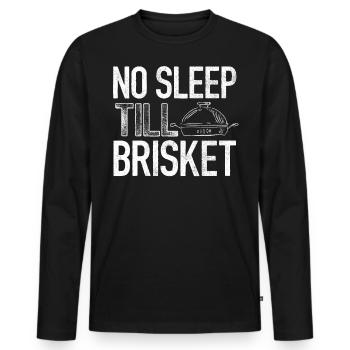 Brisketliebhaber, Briskets, BBQ - Men's Premium Organic Long Sleeve Shirt - black - Front - Nico (187cm)