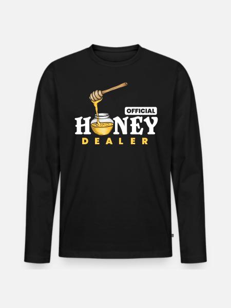 Honey Merchant, Honey Comp, - Men's Premium Organic Long Sleeve Shirt - black
