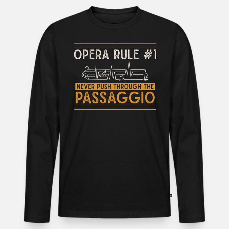 Opernsänger, Gesang, Opera - Männer Premium Bio Langarmshirt - Schwarz