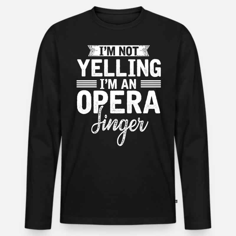 Opernsänger, Gesang, Opera - Männer Premium Bio Langarmshirt - Schwarz