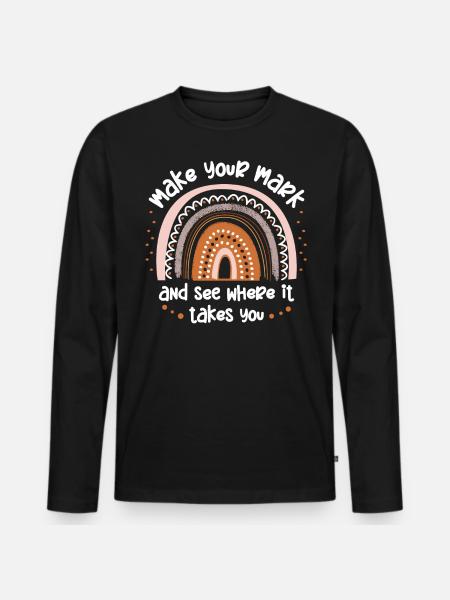 Make a sign and see - Men's Premium Organic Long Sleeve Shirt - black
