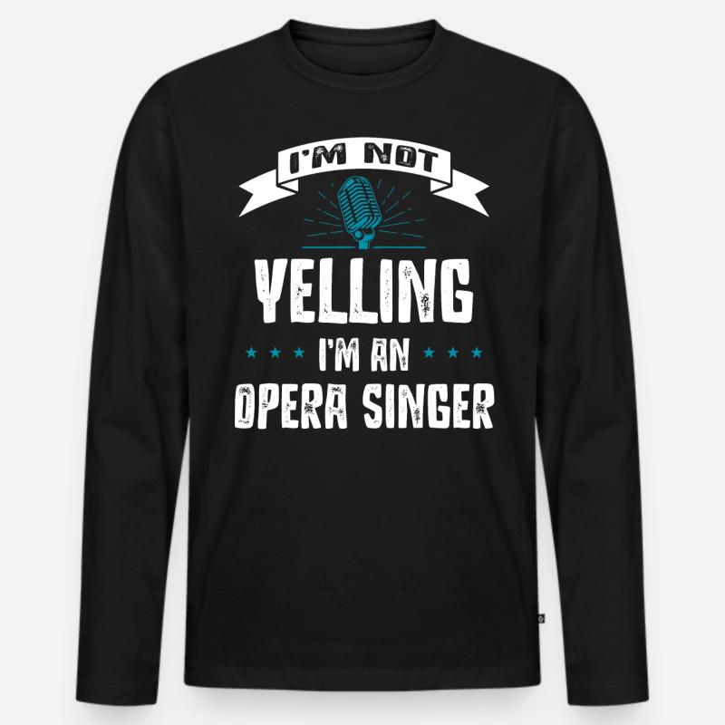 Opernsänger, Gesang, Opera - Männer Premium Bio Langarmshirt - Schwarz