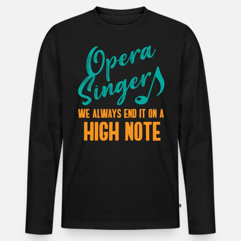 Opernsänger, Gesang, Opera - Männer Premium Bio Langarmshirt - Schwarz