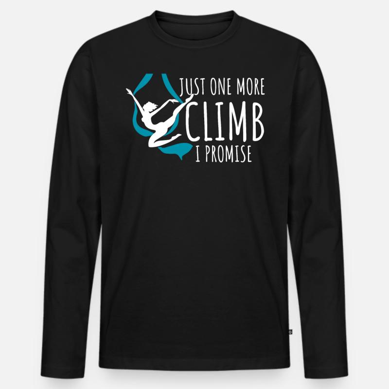 Luftsieger. Luftseide - Männer Premium Bio Langarmshirt - Schwarz