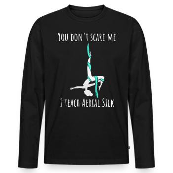 Air winner. Air silk - Men's Premium Organic Long Sleeve Shirt - black - Front - Nico (187cm)