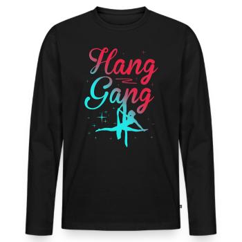 Air winner. Air silk - Men's Premium Organic Long Sleeve Shirt - black - Front - Nico (187cm)