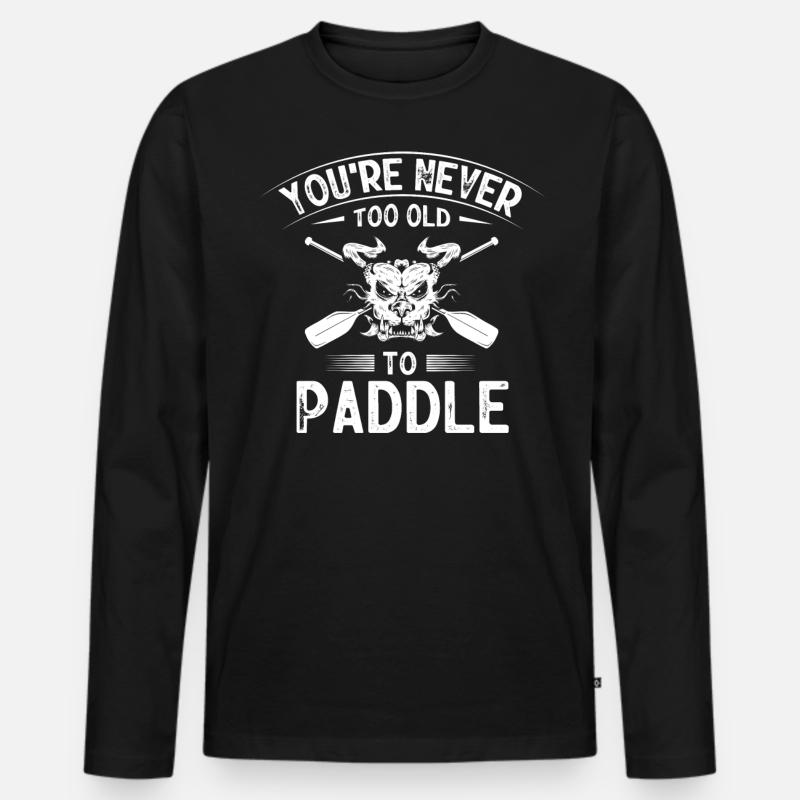 Drachenbootrennen, Drachenboote, Bleischlag - Männer Premium Bio Langarmshirt - Schwarz