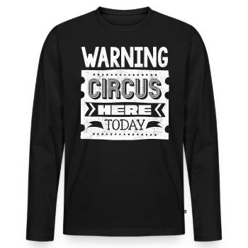 Fête d’enfants sur le thème du cirque - T-shirt manches longues Premium bio Homme - noir - Devant - Nico (187cm)
