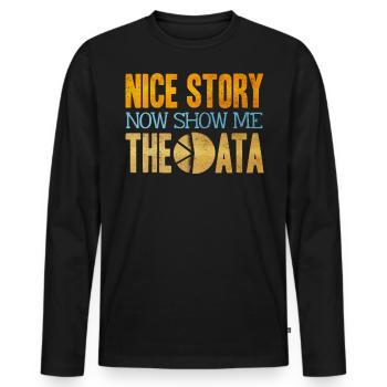Data Analyst, Data Engineer - Men's Premium Organic Long Sleeve Shirt - black - Front - Nico (187cm)