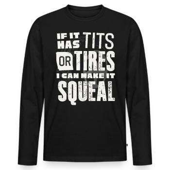 Car mechanic, mechanic, car mechanic - Men's Premium Organic Long Sleeve Shirt - black - Front - Nico (187cm)