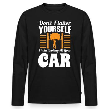 Car mechanic, mechanic, car mechanic - Men's Premium Organic Long Sleeve Shirt - black - Front - Nico (187cm)