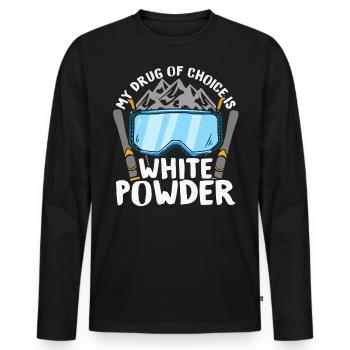 Snowboarders, snowboarders - T-shirt manches longues Premium bio Homme - noir - Devant - Nico (187cm)
