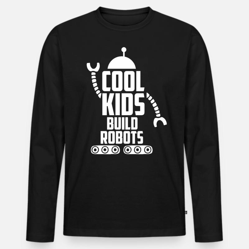 Robotique, constructeurs de robots - T-shirt manches longues Premium bio Homme - noir