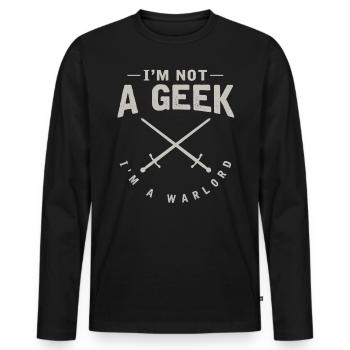 Larp, Larping, Jeu de rôle - T-shirt manches longues Premium bio Homme - noir - Devant - Nico (187cm)