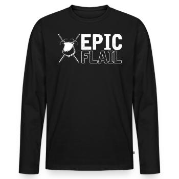 Larp, Larping, Jeu de rôle - T-shirt manches longues Premium bio Homme - noir - Devant - Nico (187cm)