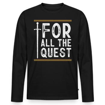 Larp, Larping, Jeu de rôle - T-shirt manches longues Premium bio Homme - noir - Devant - Nico (187cm)