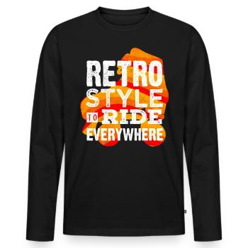 Skating, roller skating - Men's Premium Organic Long Sleeve Shirt - black - Front - Nico (187cm)