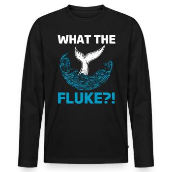Whales, whales, whale watching, whale watching - Men's Premium Organic Long Sleeve Shirt - black - Front - Nico (187cm)