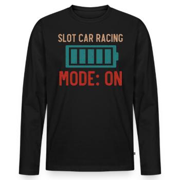 Slotcar-Rennen - Männer Premium Bio Langarmshirt - Schwarz - Vorne - Nico (187cm)