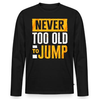 Skydiving, Skydiving - Men's Premium Organic Long Sleeve Shirt - black - Front - Nico (187cm)