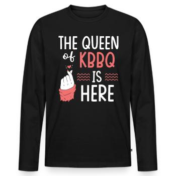 Korean BBQ, Korean - Men's Premium Organic Long Sleeve Shirt - black - Front - Nico (187cm)