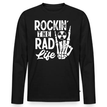 RAD -Technologie, Radiologe - Männer Premium Bio Langarmshirt - Schwarz - Vorne - Nico (187cm)