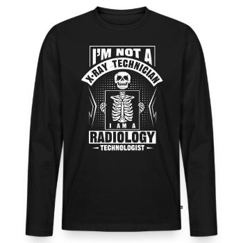 RAD -Technologie, Radiologe - Männer Premium Bio Langarmshirt - Schwarz - Vorne - Nico (187cm)