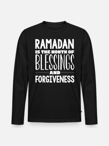 Ramadan celebration, Muslim holiday - Men's Premium Organic Long Sleeve Shirt - black