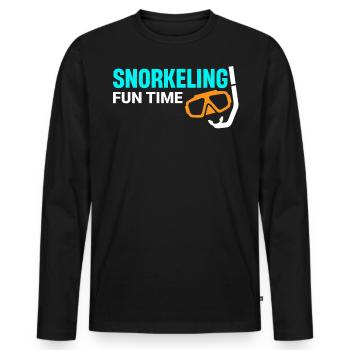Snorkeling, snorkeling, diving, underwater - Men's Premium Organic Long Sleeve Shirt - black - Front - Nico (187cm)