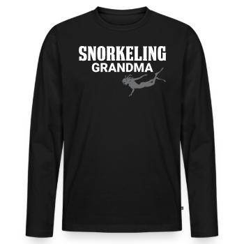 Snorkeling, snorkeling, diving, underwater - Men's Premium Organic Long Sleeve Shirt - black - Front - Nico (187cm)