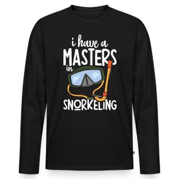 Snorkeling, snorkeling, diving, underwater - Men's Premium Organic Long Sleeve Shirt - black - Front - Nico (187cm)