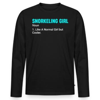 Snorkeling, snorkeling, diving, underwater - Men's Premium Organic Long Sleeve Shirt - black - Front - Nico (187cm)