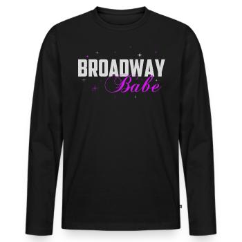Broadway, Musical, Theater-Nerd - Männer Premium Bio Langarmshirt - Schwarz - Vorne - Nico (187cm)