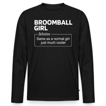 Broadway, Musical, Theater-Nerd - Männer Premium Bio Langarmshirt - Schwarz - Vorne - Nico (187cm)