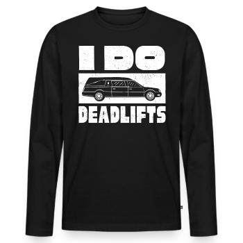 Corpse Keepers, Undertakers, Funeral Homes - Men's Premium Organic Long Sleeve Shirt - black - Front - Nico (187cm)