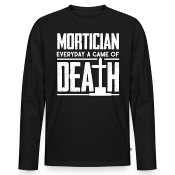 Corpse Keepers, Undertakers, Funeral Homes - Men's Premium Organic Long Sleeve Shirt - black - Front - Nico (187cm)