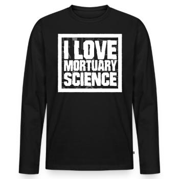 Corpse Keepers, Undertakers, Funeral Homes - Men's Premium Organic Long Sleeve Shirt - black - Front - Nico (187cm)